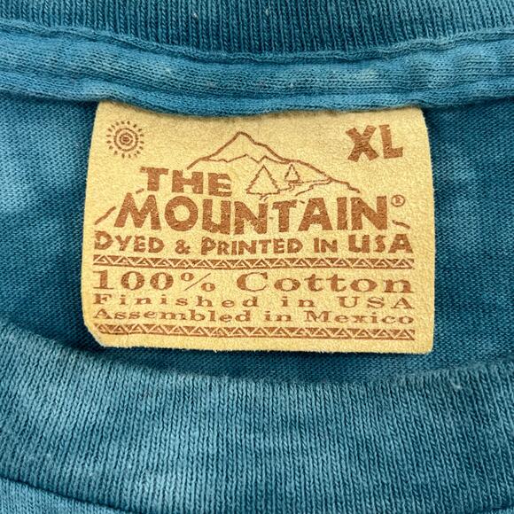 Vintage The Mountain 1997 Native American Horseback Short Sleeve Tie Dye T-Shirt - Picture 6 of 9